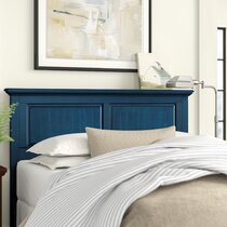 Wayfair blue store headboard